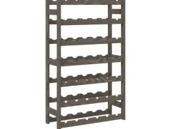 vidaXL Weinregal für 42 Flaschen Grau Massivholz Kiefer* Regale Massivholz