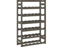 vidaXL Weinregal für 42 Flaschen Grau Massivholz Kiefer* Regale Massivholz