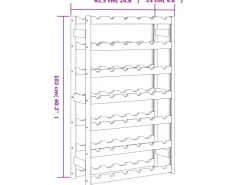vidaXL Weinregal für 42 Flaschen Grau Massivholz Kiefer* Regale Massivholz