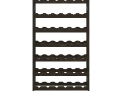 vidaXL Weinregal für 42 Flaschen Schwarz Massivholz Kiefer 62,5 x 25 x 102 cm