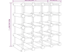 vidaXL Weinregal für 20 Flaschen 46,5x23x46,5 cm Massivholz Kiefer