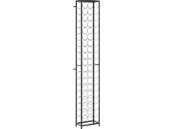 vidaXL Weinregal für 57 Flaschen Schwarz 34x18x200 cm Schmiedeeisen