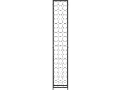 vidaXL Weinregal für 57 Flaschen Schwarz 34x18x200 cm Schmiedeeisen