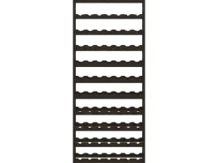 vidaXL Weinregal für 77 Flaschen Schwarz Massivholz Kiefer