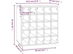 vidaXL Weinregal 55,5x34x61 cm Massivholz Kiefer* Möbelserien
