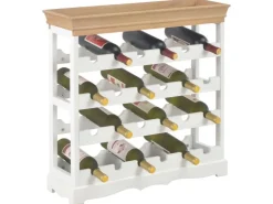 vidaXL Weinschrank Weiß 70 x 22,5 x 70,5 cm MDF* Flaschenregale
