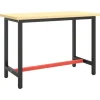 vidaXL Werkbankgestell MattSchwarz und MattRot 110x50x79 cm Metall* Tische