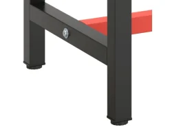 vidaXL Werkbankgestell MattSchwarz und MattRot 110x50x79 cm Metall* Tische