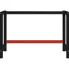 vidaXL Werkbankgestell Metall 120x57x79 cm Schwarz und Rot