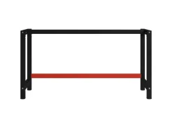 vidaXL Werkbankgestell Metall 150x57x79 cm Schwarz und Rot
