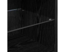 vidaXL Wohnwand mit LED 8-Tlg Schwarz Eichen-Optik 3402922