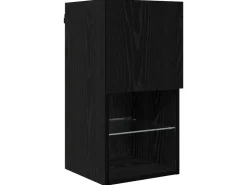 vidaXL Wohnwand mit LED 8-Tlg Schwarz Eichen-Optik 3402922