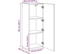 vidaXL Wohnwand 4-Tlg Artisan-Eiche Holzwerkstoff 3402780* Wohnwände