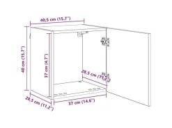 vidaXL Wohnwand 5-Tlg Schwarz Eichen-Optik Holzwerkstoff 3402769