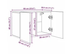 vidaXL Wohnwand 5-Tlg Schwarz Eichen-Optik Holzwerkstoff 3402772* Wohnwände