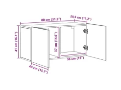 vidaXL Wohnwand 5-Tlg Schwarz Eichen-Optik Holzwerkstoff 3402772* Wohnwände