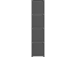 vidaXL Würfel-Regal mit Boxen 12 Fächer Grau 103x30x141 cm Stoff* Büroregale