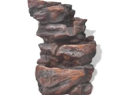 vidaXL Zimmerbrunnen mit LED-Licht Polyresin 24 x 33,5 x 45,5 cm