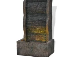 vidaXL Zimmerbrunnen mit LED-Licht Polyresin 28,5 x 20,5 x 49,5 cm