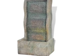 vidaXL Zimmerbrunnen mit LED-Licht Polyresin 28,5 x 20,5 x 49,5 cm