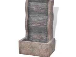 vidaXL Zimmerbrunnen mit LED-Licht Polyresin 28,5 x 20,5 x 49,5 cm