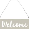 Videx Garden Türschild Welcome Metall Grau 8 cm x 25 cm* Dekorative Figuren