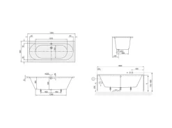 Villeroy & Boch Badewanne 190 x 90 cm O.novo Duo Weiß