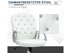 Vinsetto Bürostuhl Ergonomisch für Home Office 59 x 60 x 103 cm