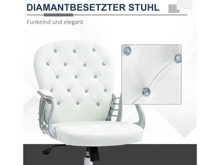 Vinsetto Bürostuhl Ergonomisch für Home Office 59 x 60 x 103 cm