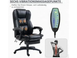 Vinsetto Bürostuhl mit Fußstütze Massagefunktion* Stühle|Sessel