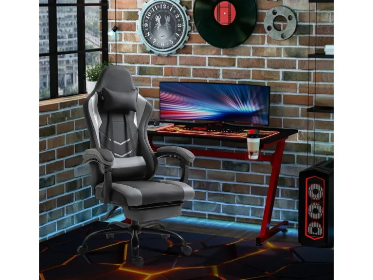 Vinsetto Ergonomischer Gaming Stuhl Höhenverstellbar 62x52x128 cm* Stühle
