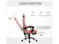 Vinsetto Gamingstuhl mit Kopfstütze 360° Drehbar 64 x 67 x 119-127 cm* Stühle