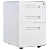 Vinsetto Rollcontainer mit 3 Schubladen Aufbewahrung Stahl Weiß 39 x 48 x 59 cm* Aufbewahrung