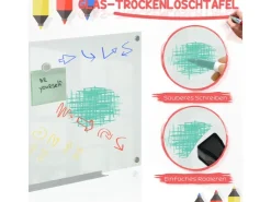 Vinsetto Whiteboard mit 4 Stifte 6 Magnete 1 Schwamm* Stifte