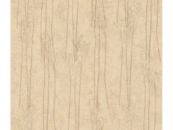 AS-Creation Vliestapete Floral Glänzend Leicht Strukturiert Gelb Beige FSC®