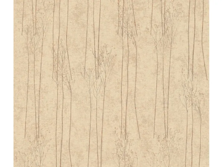 AS-Creation Vliestapete Floral Glänzend Leicht Strukturiert Gelb Beige FSC®
