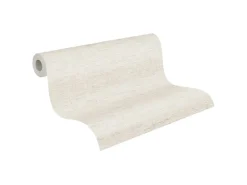AS-Creation Vliestapete Struktur Matt Leicht Strukturiert Weiß Beige FSC®* Tapetenmuster