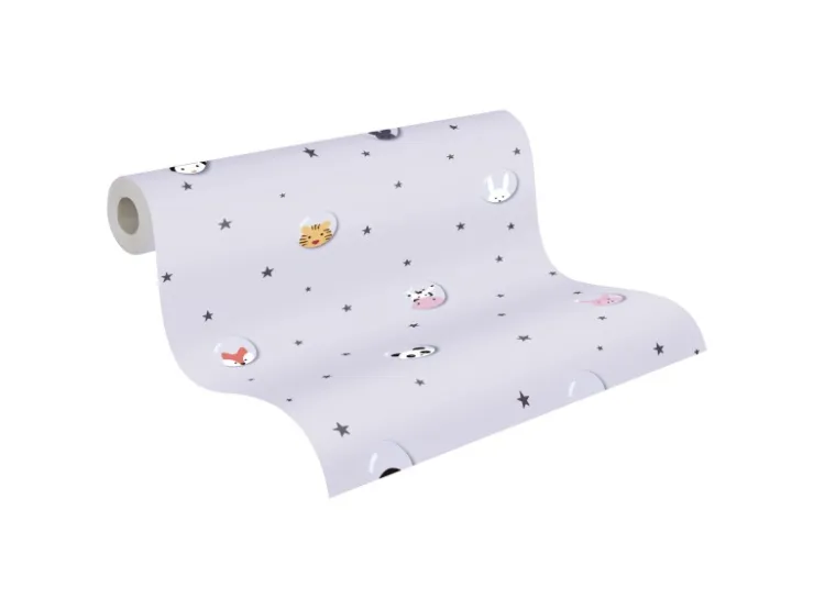 AS-Creation Vliestapete Tapete mit Tieren Kinderzimmertapete Grau Weiß FSC®