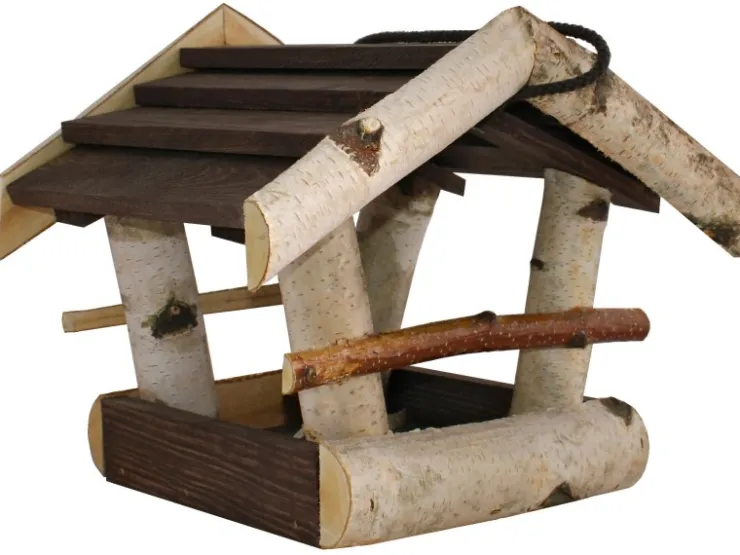 Vogelfutterhaus Birke/Pinie Braun Klein