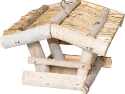 Vogelfutterhaus Reisigdach 19 cm x 24 cm* Vogelbedarf