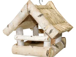 Vogelfutterhäuschen Strohdach 19 cm x 19 cm* Vogelbedarf