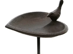 Vogeltränke Herz auf Stecker aus Gusseisen 86 cm Antik Braun* Vogeltränken
