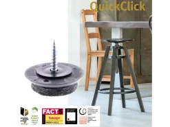 Wagner design yourself Wagner Filzgleiter 12-teilig QuickClick Ultrasoft Slim Ø 25 mm Schwarz-Grau* Sessel