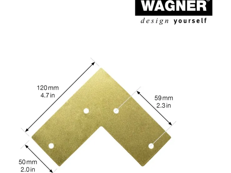 Wagner design yourself Wagner Möbelbein Hairpin Länge 200 mm Pearl Gold