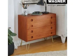 Wagner design yourself Wagner Möbelbein Hairpin Länge 200 mm Pearl Gold