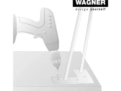 Wagner design yourself Wagner Möbelbein Hairpin Länge 400 mm Moss Grey