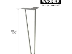 Wagner design yourself Wagner Möbelbein Hairpin Länge 400 mm Moss Grey