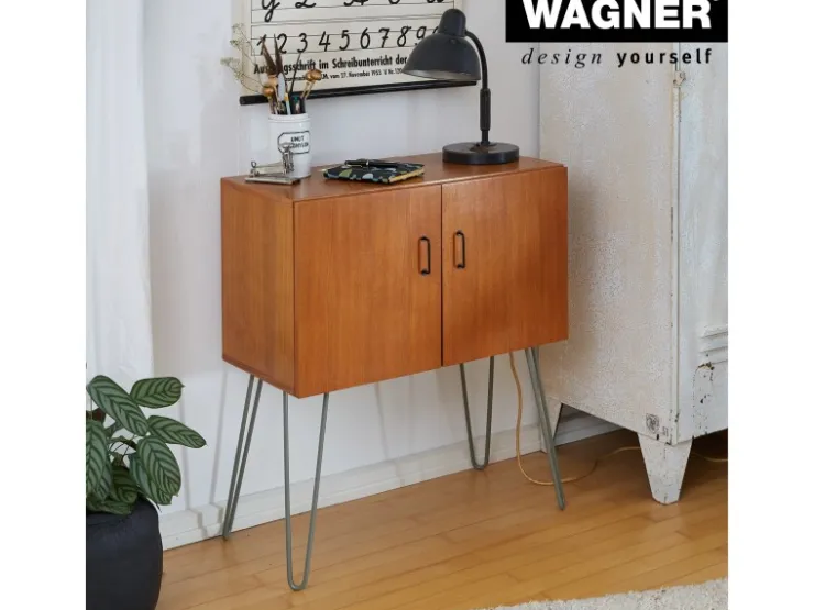 Wagner design yourself Wagner Möbelbein Hairpin Länge 400 mm Moss Grey
