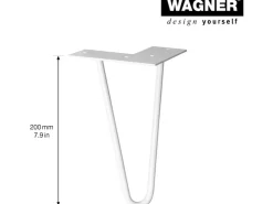 Wagner design yourself Wagner Möbelbein Hairpin Länge 200 mm Light Grey