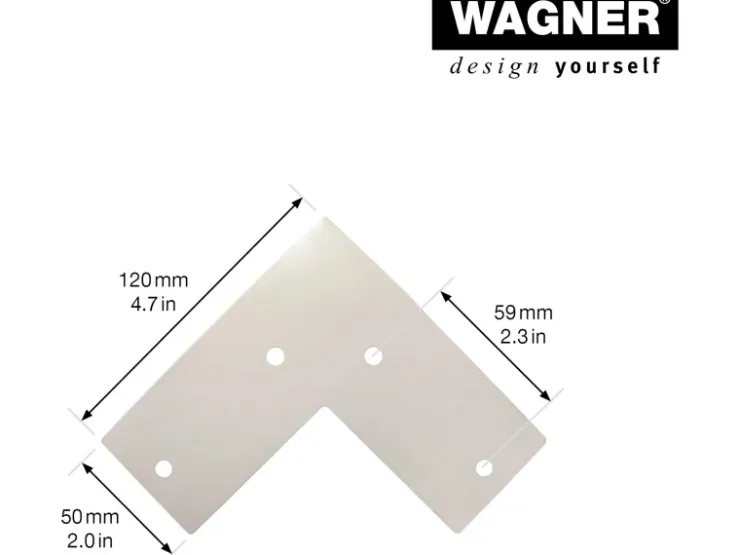 Wagner design yourself Wagner Möbelbein Hairpin Länge 200 mm Light Grey